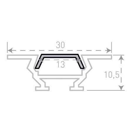 Встраиваемый профиль с рассеивателем SWG RC-1030 000084 фото 3 Встраиваемый профиль с рассеивателем SWG RC-1030 000084 фото 3