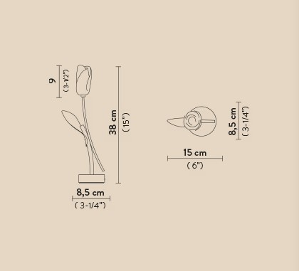 Настольная лампа Tulip Battery black фото 2 Настольная лампа Tulip Battery black фото 2