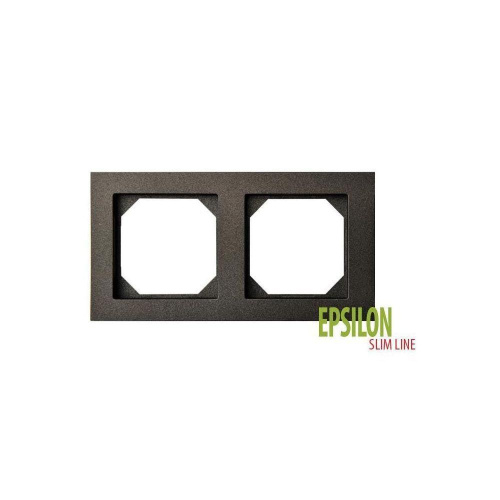 Рамка 2-постовая Liregus Epsilon антрацит 28-1202 Рамка 2-постовая Liregus Epsilon антрацит 28-1202