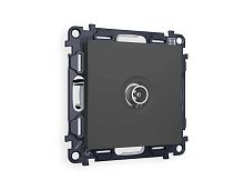 Комплект механизма TV розетки оконечной AMBRELLA VOLT ALFA Графит мягкое касание 50-870 MHz 1dB QUANT (AP9130, VM202) MA913010