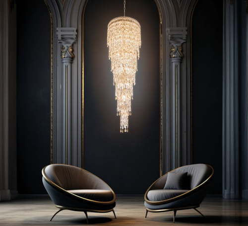 Люстра подвесная The Empress Gold FL1061-32P фото 7 Люстра подвесная The Empress Gold FL1061-32P фото 7