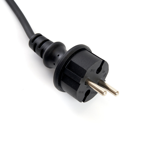 Сетевой шнур для гирлянд 3м, 2*0,5мм2, IP44, черный, DM403 фото 2