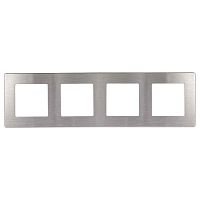 Рамка 4-постовая ЭРА 12 сатин алюминий 12-5104-03 Б0052531
