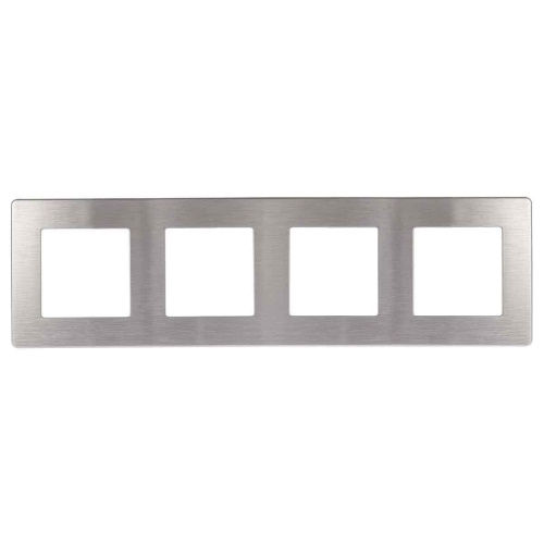 Рамка 4-постовая ЭРА 12 сатин алюминий 12-5104-03 Б0052531