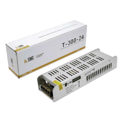 Блок питания SWG 24V 300W IP20 12,5A T-300-24 002901 Блок питания SWG 24V 300W IP20 12,5A T-300-24 002901