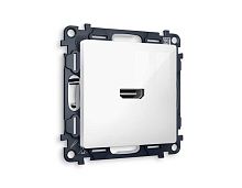 Комплект механизма розетки HDMI 2.0 AMBRELLA VOLT ALFA Белый глянец 40V/500mA 2.0GHz 5-18Gbit/s QUANT (AP1140, VM222) MA114010