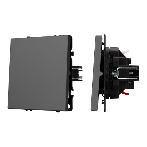 Механизм выключателя одноклавишный проходной SWT-NOBE-MKP1-SFPL-GR (230V, 10A) Arlight 054248