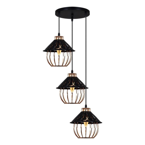 Подвесная люстра Reluce 02503-0.9-03 BK+GD Подвесная люстра Reluce 02503-0.9-03 BK+GD