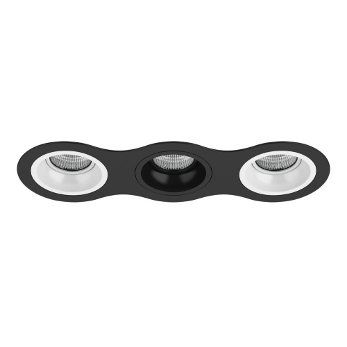 Комплект из светильников и рамки Lightstar Domino Round (214637+214606+214607+214606) D637060706