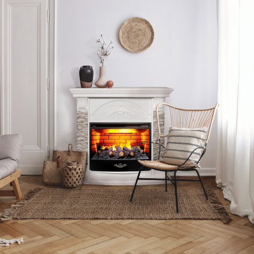 Электрокамин RealFlame Athena GR WT белый с очагом 3D Firestar 25,5 фото 7