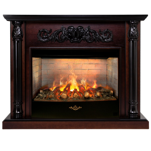 Каминокомплект SALFORD/ОЛИВА Античный дуб с очагом Электроочаг FIRESTAR/ФАЕРСТАР 33