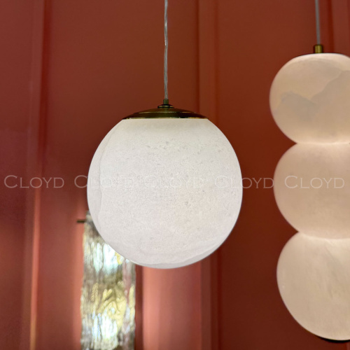 Подвесной светильник Cloyd ORIONIS P1 / выс. 12 см - алебастр - латунь (арт.12353) фото 4