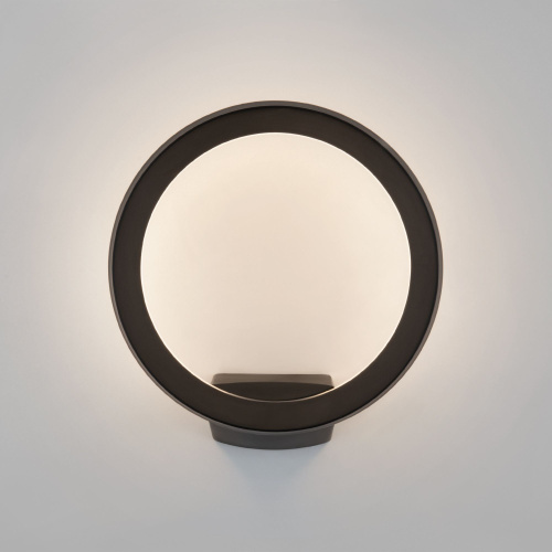 Уличный настенный светодиодный светильник Ring IP54 1710 TECHNO LED черный фото 3
