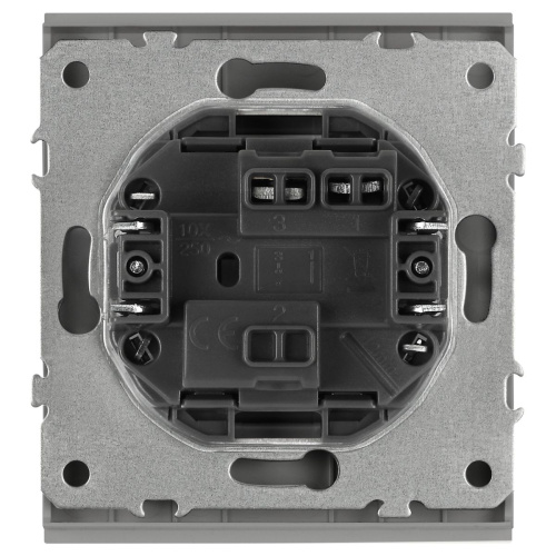 Кнопка ЭРА Arktik 16-1109-03 10АХ-250В алюминий Б0070396 фото 4