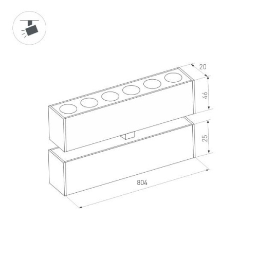 Трековый светодиодный светильник Arlight Mag-Dots-Fold-25-S800-24W Day4000 034231 фото 3