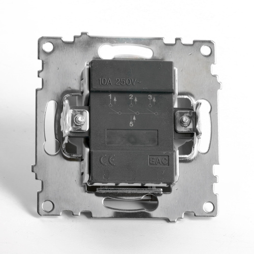 Выключатель 3-клавишный (механизм), STEKKER GLS10-7108-02, 250V, 10А, серия Катрин, шампань фото 5