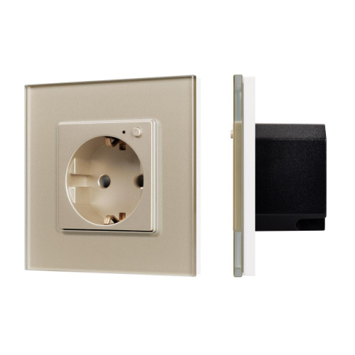 Розетка электрическая с Zigbee управлением SCT-OMALI-EUZB1-PL-GD (240V, 16A, Zigbee) Arlight 050218 Розетка электрическая с Zigbee управлением SCT-OMALI-EUZB1-PL-GD (240V, 16A, Zigbee) Arlight 050218
