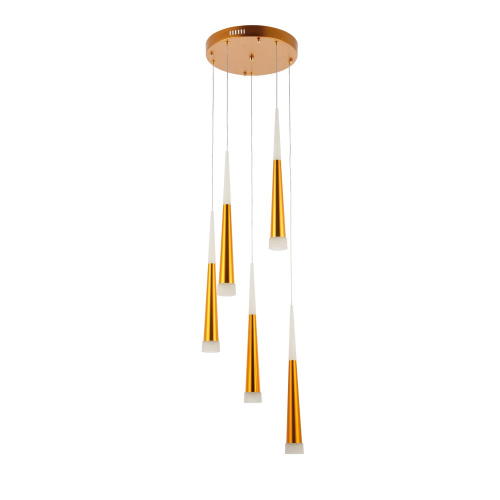 SLE200103-05 Светильник подвесной Золотистый/Золотистый, Белый LED 5*7W 3000K ORPELO фото 7
