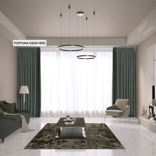 Люстра Crystal Lux FORTUNA SP123W LED BLACK фото 6