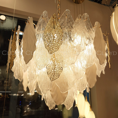 Люстра Cloyd SENEGAL-A C15 / Ø60 см - с золотыми листьями - золото (арт.10366)