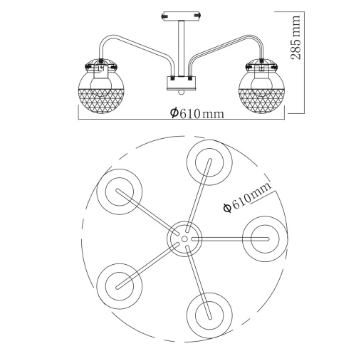 Люстра потолочная De City Вита 220012905 фото 6