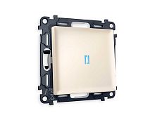 Комплект механизма 1-кл проходного выключателя AMBRELLA VOLT с подсветкой 10000K ALFA Бежевый матовый QUANT (AP3220, VM105, G29B) MA322040