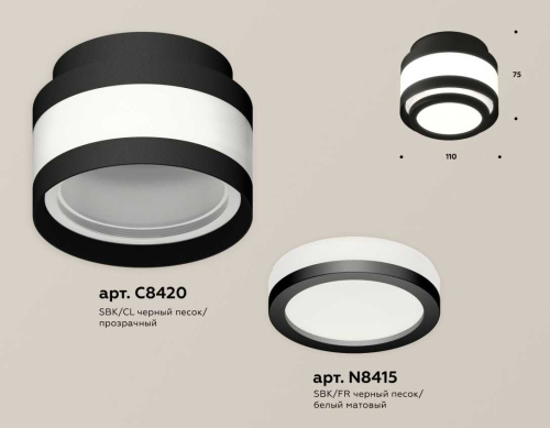 Комплект накладного светильника Ambrella light Techno Spot XS (C8420, N8415) XS8420002 фото 3