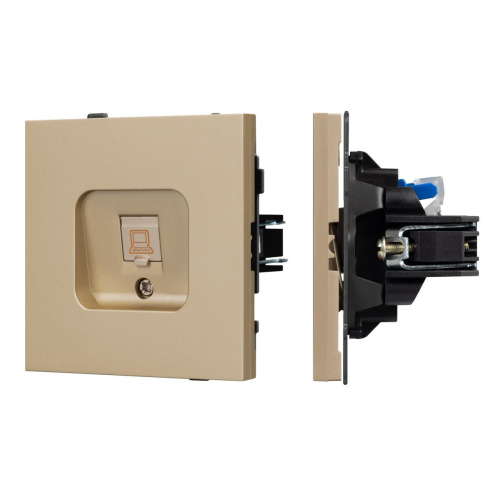 Механизм компьютерной розетки SCT-TENDO-MPC1-SFPL-GD (RJ-45, CAT6) Arlight 054592 Механизм компьютерной розетки SCT-TENDO-MPC1-SFPL-GD (RJ-45, CAT6) Arlight 054592