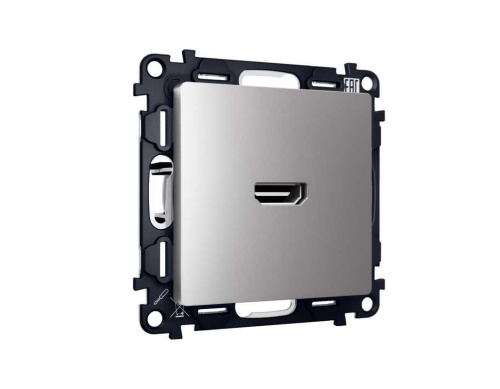 Комплект механизма розетки HDMI 2.0 AMBRELLA VOLT ALFA Сталь матовый 40V/500mA 2.0GHz 5-18Gbit/s QUANT (AP5140, VM222) MA514010