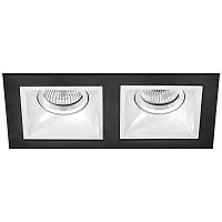 Комплект из светильников и рамки Lightstar Domino Quadro (214527+214506+214506) D5270606