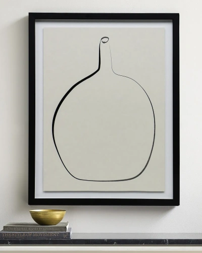 Постер "Drawing Vase" с чёрной рамой