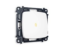 Комплект механизма 1-кл выключателя AMBRELLA VOLT с подсветкой 3200K OMEGA Белый матовый QUANT (OP1220, VM101, G11Y) MO122010