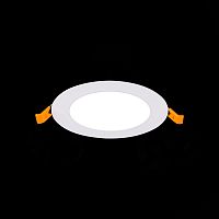 ST209.538.06 Св-к встр. Белый LED 1*6W 3000K 330Lm Ra80 110° IP20 D120xH8 90-265V Встраиваемые светильники