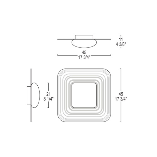 Настенный/Потолочный светильник CORA 65 P-PL Arancio фото 2