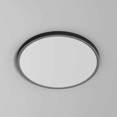 DK6522-BK Накладной светильник THIN, IP40, 36W, 3000K/4000K/6500K, переключатель цветовой температуры на корпусе, черный, полимер фото 2