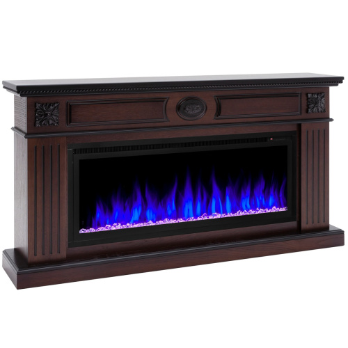 Каминокомплект SIENA/СИЕНА Античный дуб с очагом Электроочаг SAPHIR/САПФИР 42 фото 2