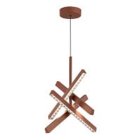 SL1018.613.04 Светильник подвесной ST-Luce терракотовый/прозрачный LED 1*43W 4000K EUCLIDICS