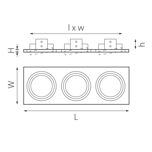 Комплект из светильника и рамки Lightstar Intero 111 (217837+217907+217907+217907) i837070707 фото 2