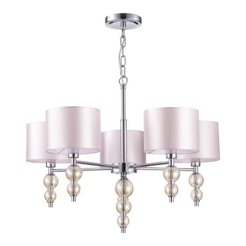 SLE105703-05 Светильник подвесной Хром/Светло-бежевый E14 5*40W RAMER фото 10