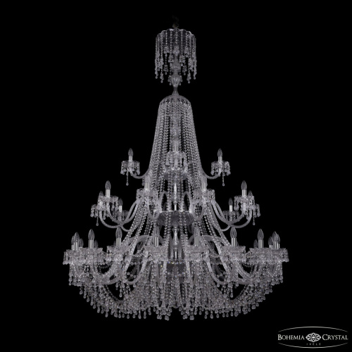 Люстра хрустальная 1410/20+10+5/530/XL-200/3d Ni V0300 Bohemia Ivele Crystal (Богемия Ивеле Кристалл)