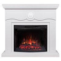 Электрокамин RealFlame Raffaele 25,5 WT белый с очагом Evrika 25,5 LED