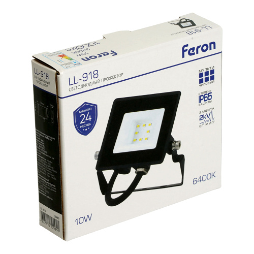 Светодиодный прожектор Feron LL-918 IP65 10W 6400K фото 4