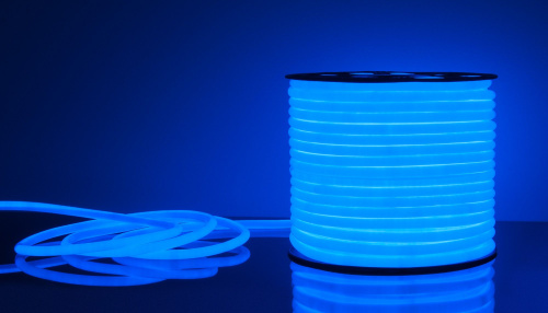 Светодиодный гибкий неон 220 В 9.6 Вт/м 144 Led/м 2835 IP67, круглый синий, 50 м Гибкий неон 220V 9,6W 144Led 2835 IP67 круглый синий, 50 м фото 4