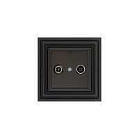 ТВ-розетка проходная TV/R Liregus Retro черный матовый 29-229