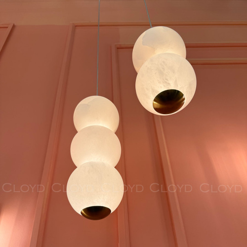 Подвесной светильник Cloyd ORIONIS P2 / выс. 26 см - алебастр - латунь (арт.12530) фото 3