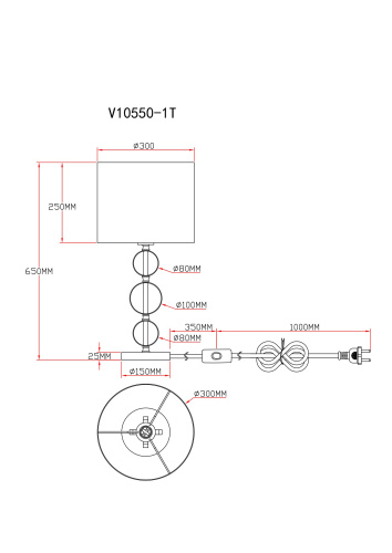 Лампа настольная Moderli V10550-1T Brulee фото 2