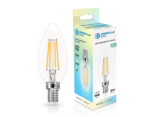 Лампа светодиодная Свеча C35 15W 4000K Ambrella light Bulding 351514 фото 2