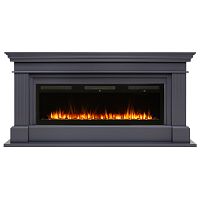 Каминокомплект ONTARIO/ЛЕОНАРДО Графит с очагом Электроочаг EMERALD/ЭМЕРАЛЬД 50