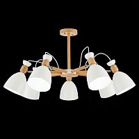 SLE103802-07 Светильник потолочный Светлое дерево, Белый/Белый E27 7*60W BALCAMO