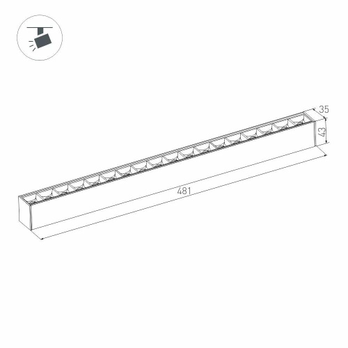 Трековый светодиодный светильник Arlight Mag-Laser-45-L480-18W Warm3000 046548 фото 3